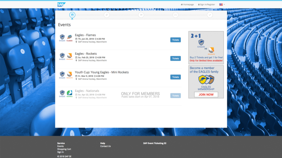 SAP Event Ticketing характеристики