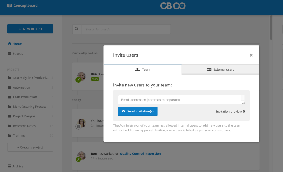 Conceptboard характеристики