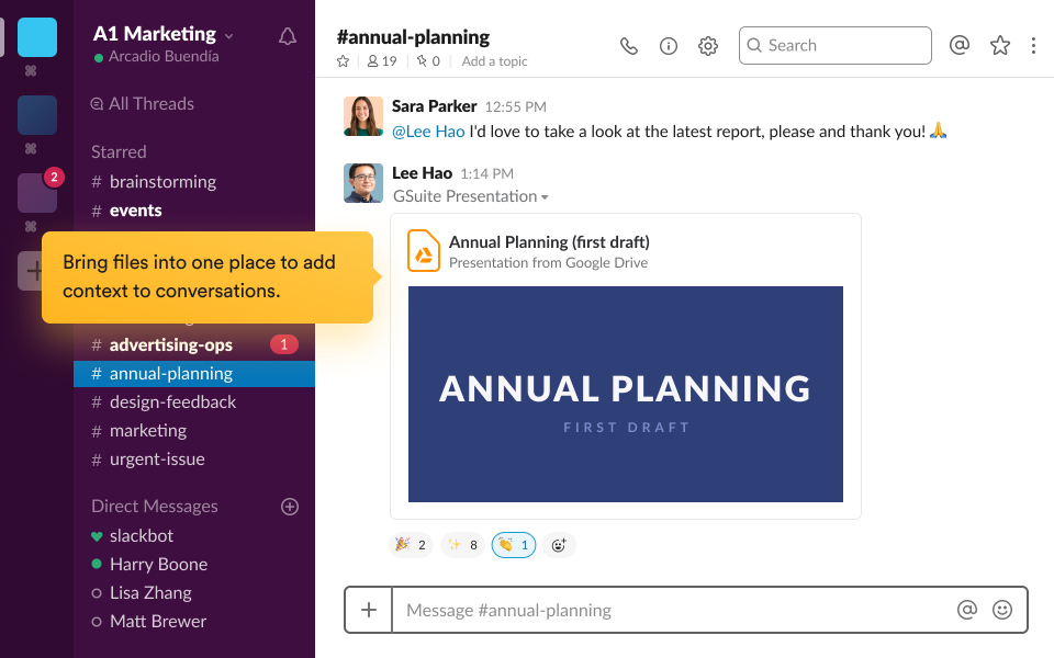Slack характеристики