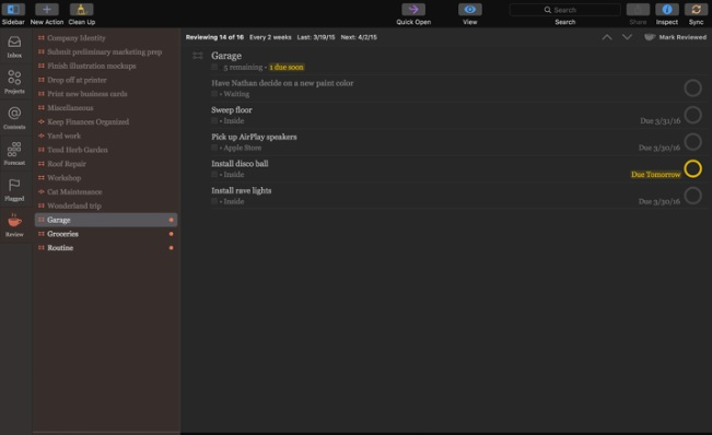 OmniFocus характеристики