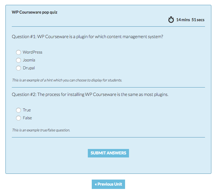 WP Courseware характеристики