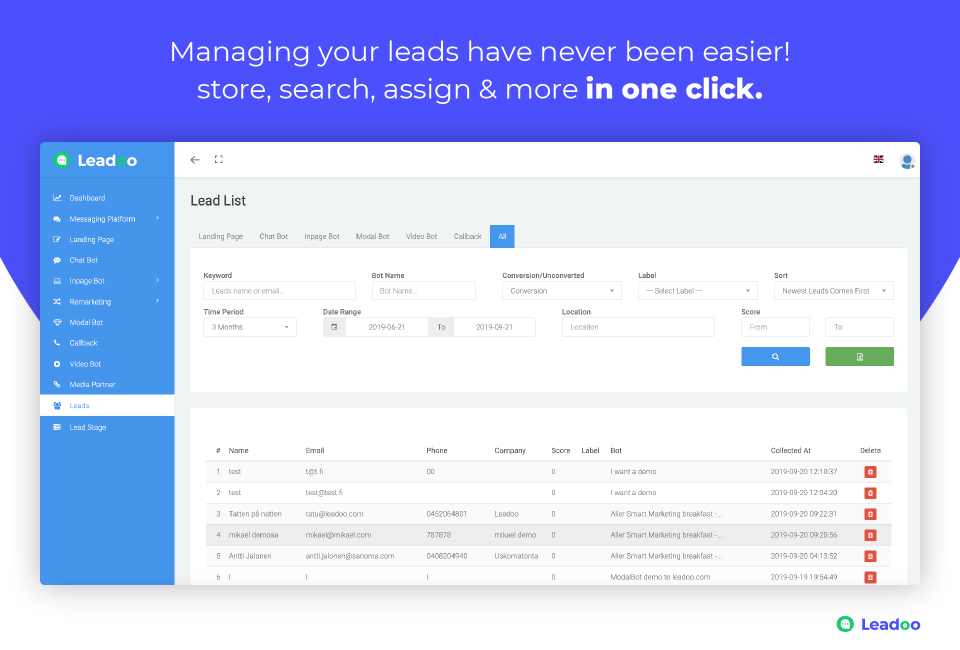 Leadoo подбор