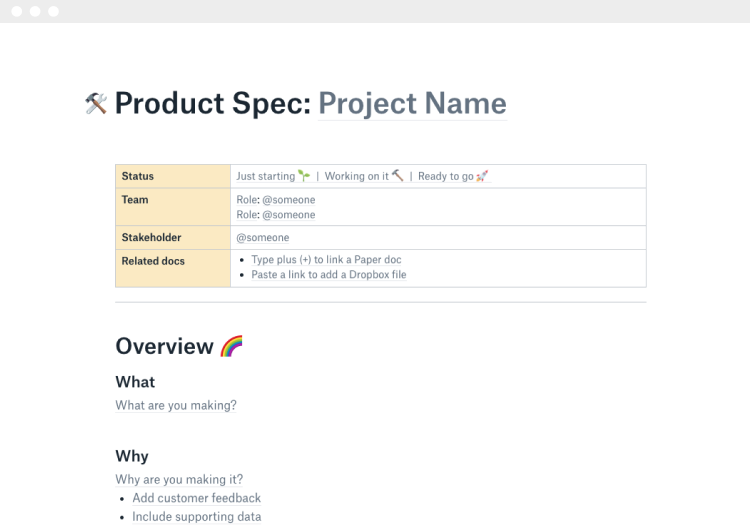 Dropbox Paper подбор