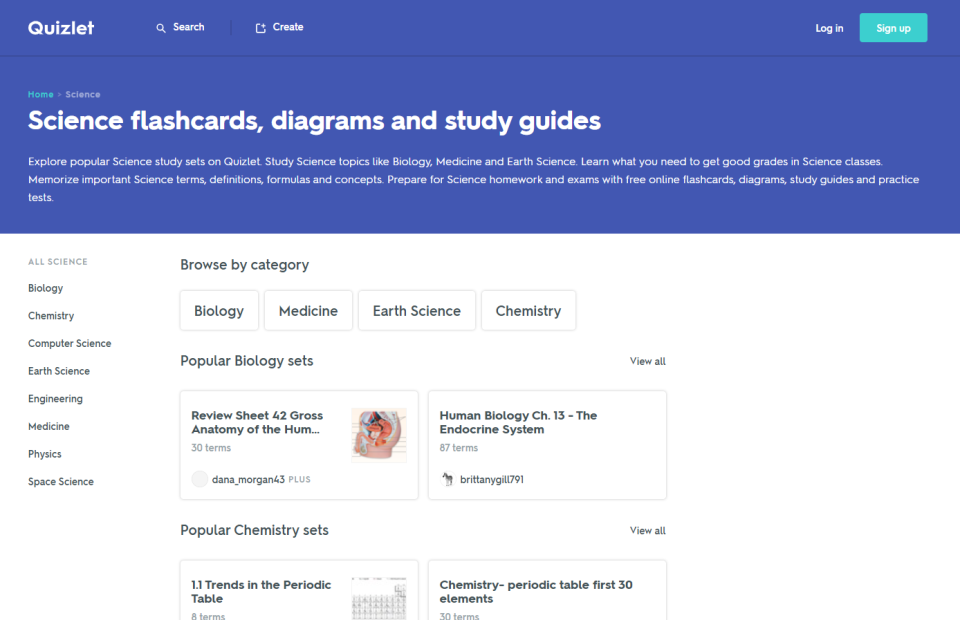 Quizlet подбор