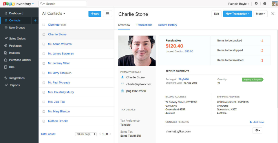Zoho Inventory ПО