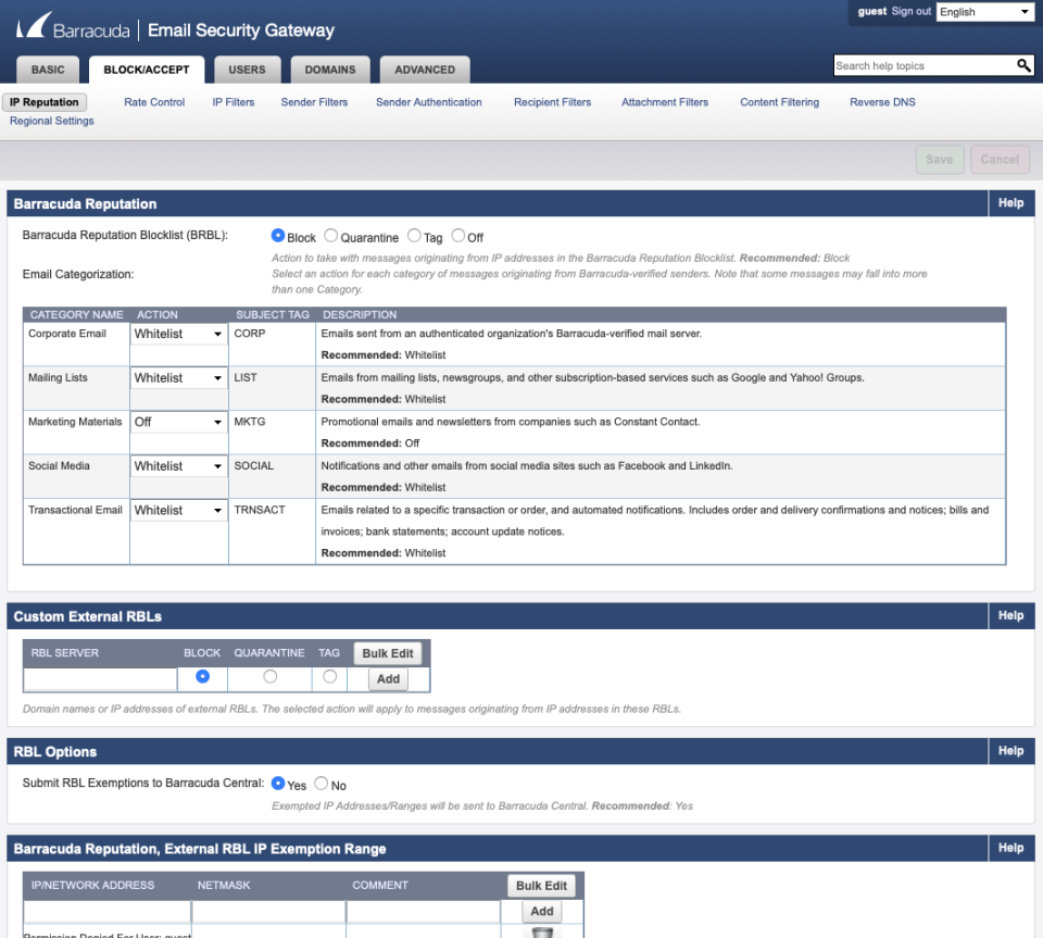 Barracuda Email Security Gateway программа