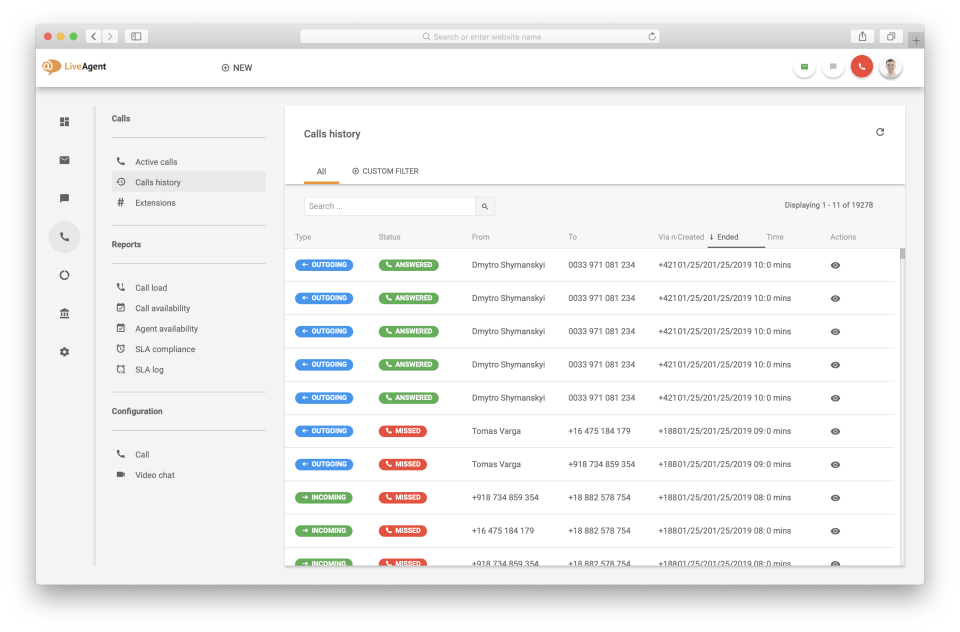 LiveAgent ПО