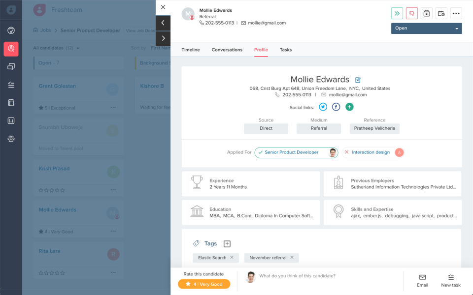 Freshteam подбор