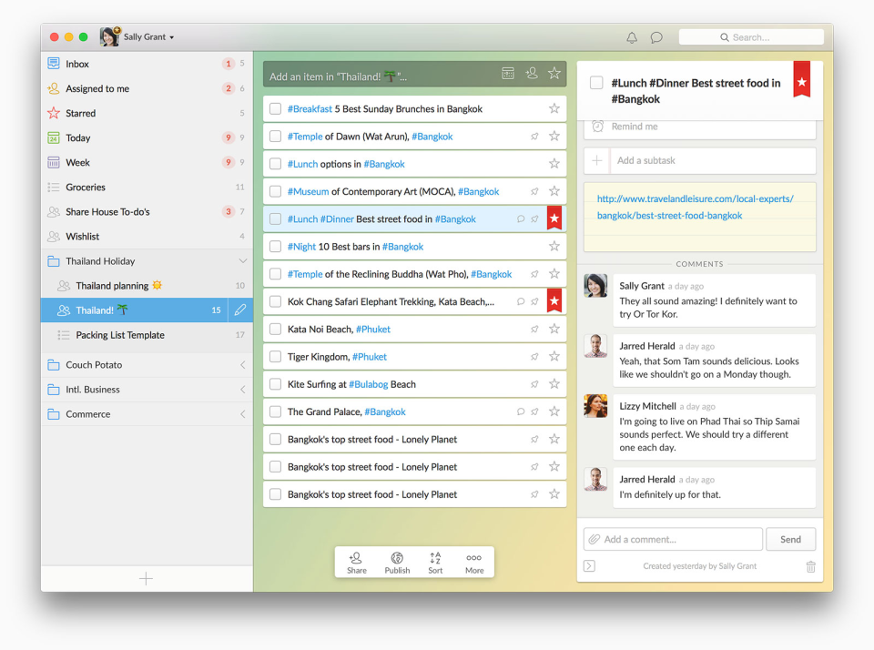 Wunderlist ПО