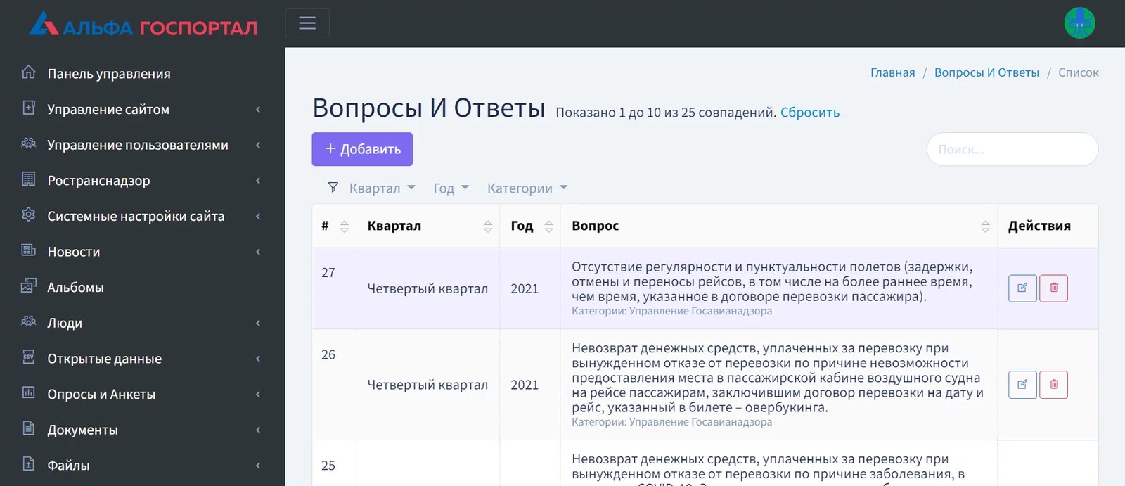 Альфа Госпортал характеристики