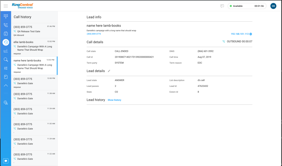 RingCentral Engage Voice ПО