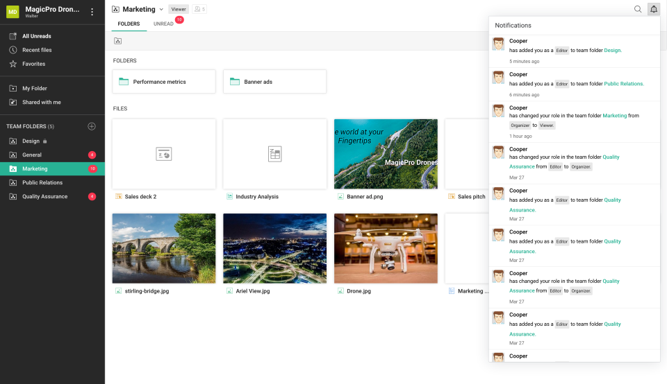 Zoho WorkDrive характеристики