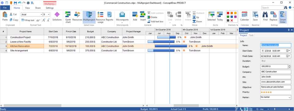 ConceptDraw Project подбор