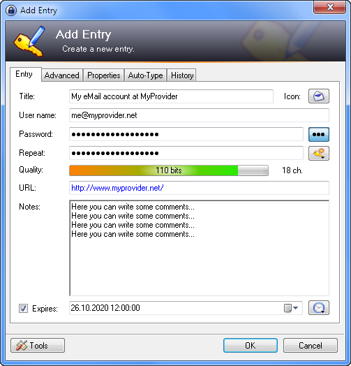 KeePass характеристики