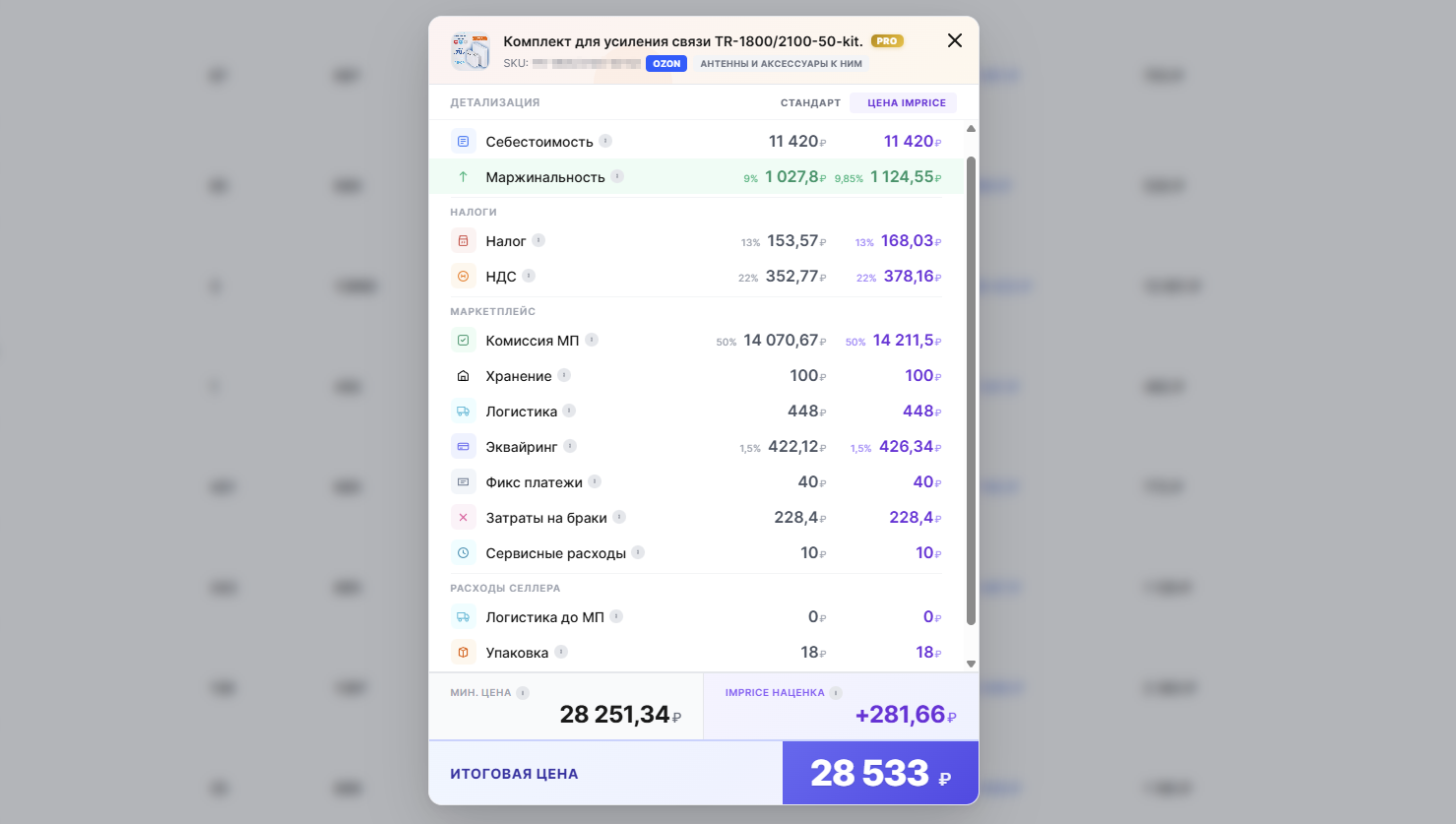 Репрайсер Imprice программа