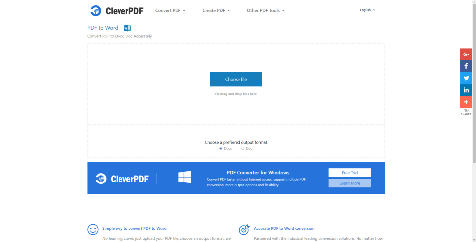 CleverPDF характеристики