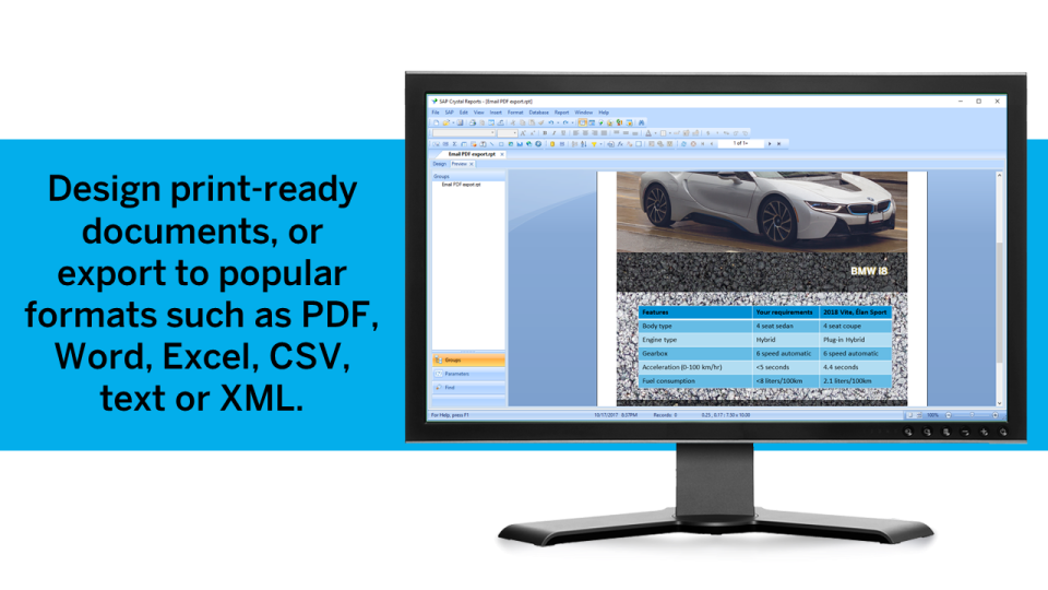 SAP Crystal Reports сравнение
