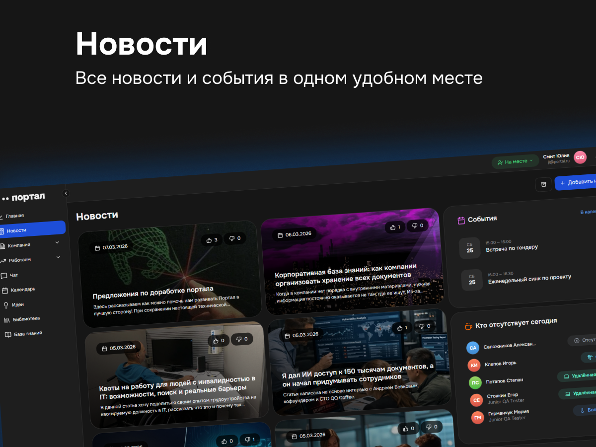 Портал характеристики