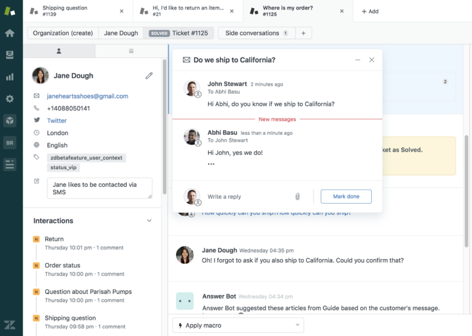 Zendesk подбор