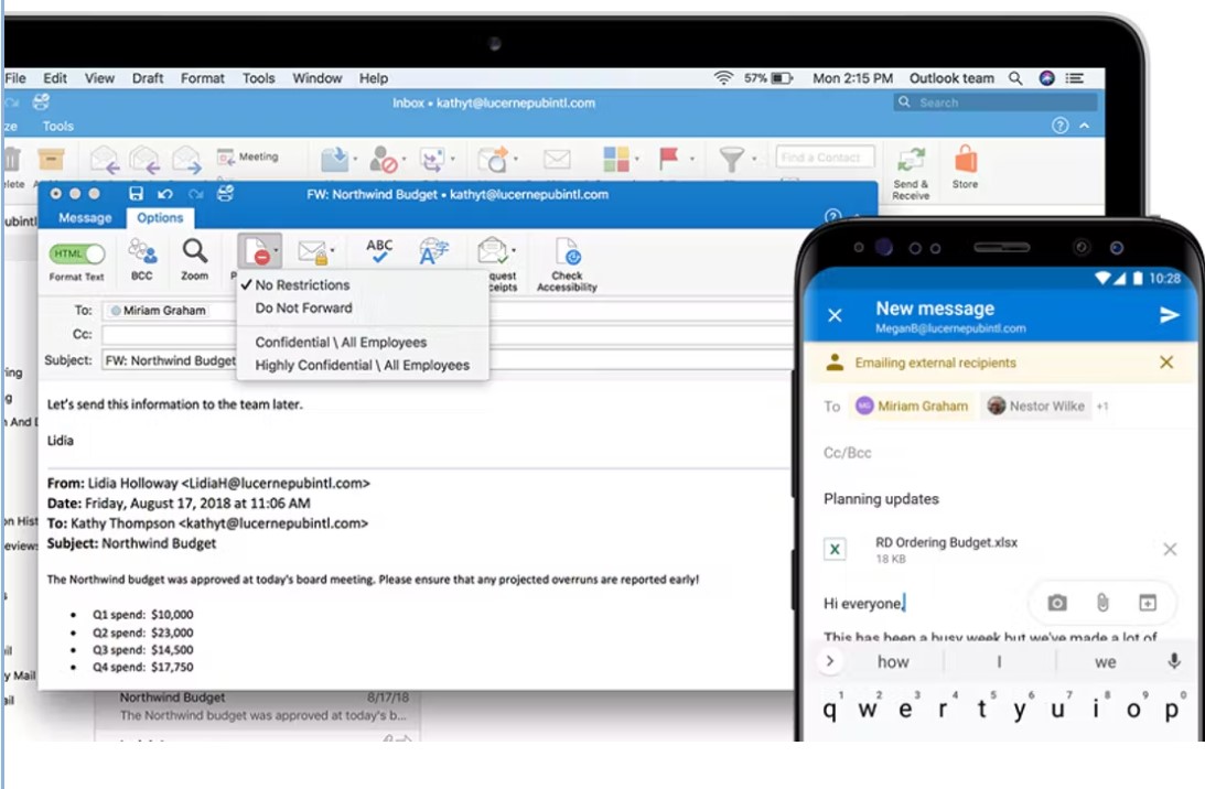 Microsoft Outlook ПО