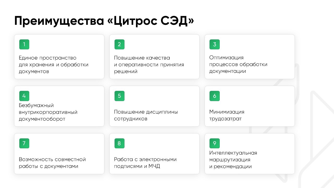 Цитрос СЭД характеристики