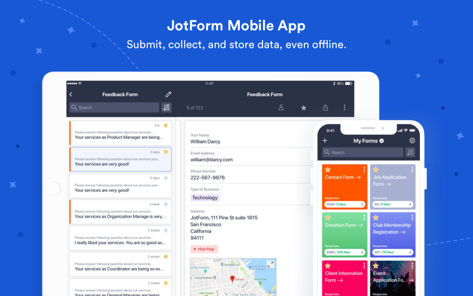 JotForm характеристики