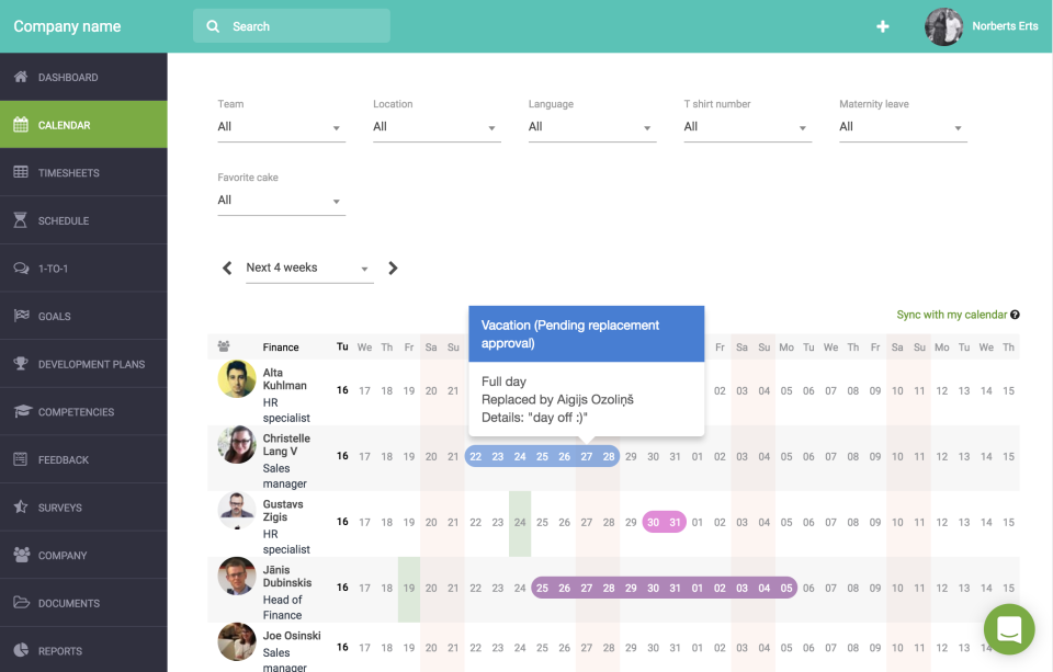 Sage HR характеристики