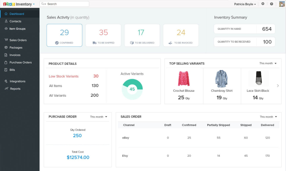 Zoho Inventory программа