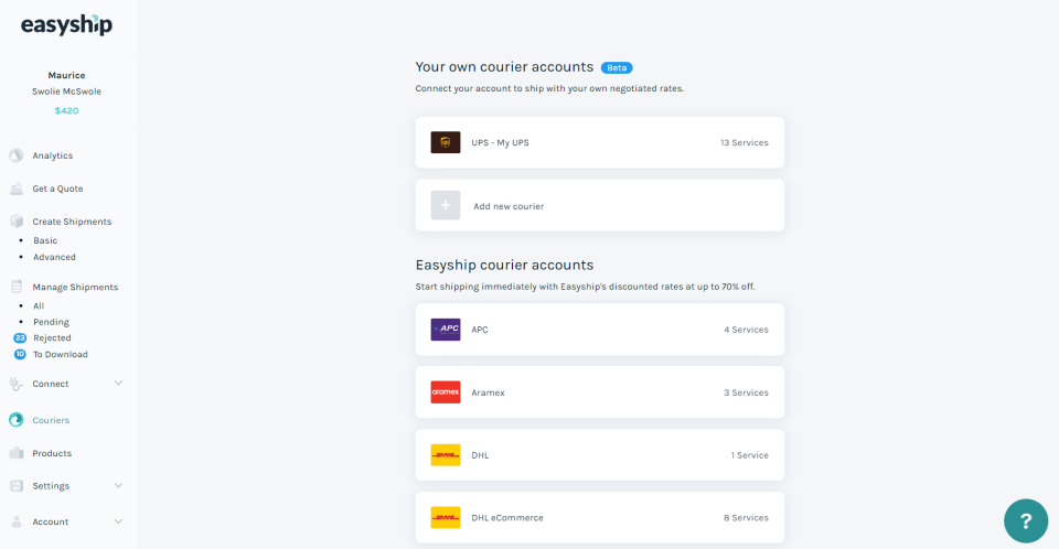 Easyship сравнение