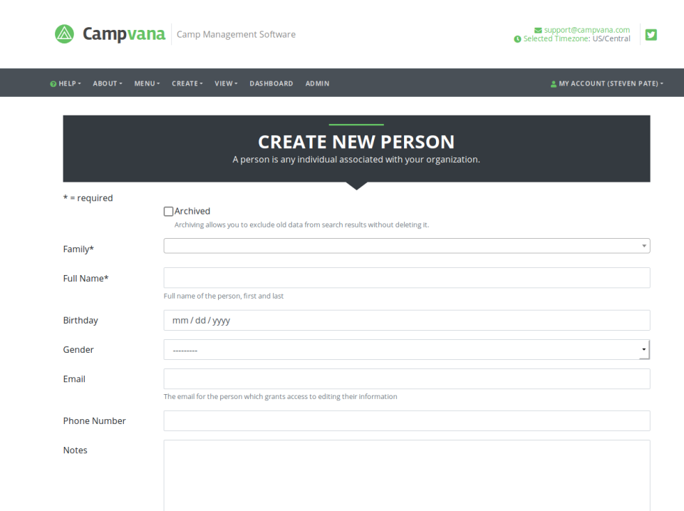Campvana ПО