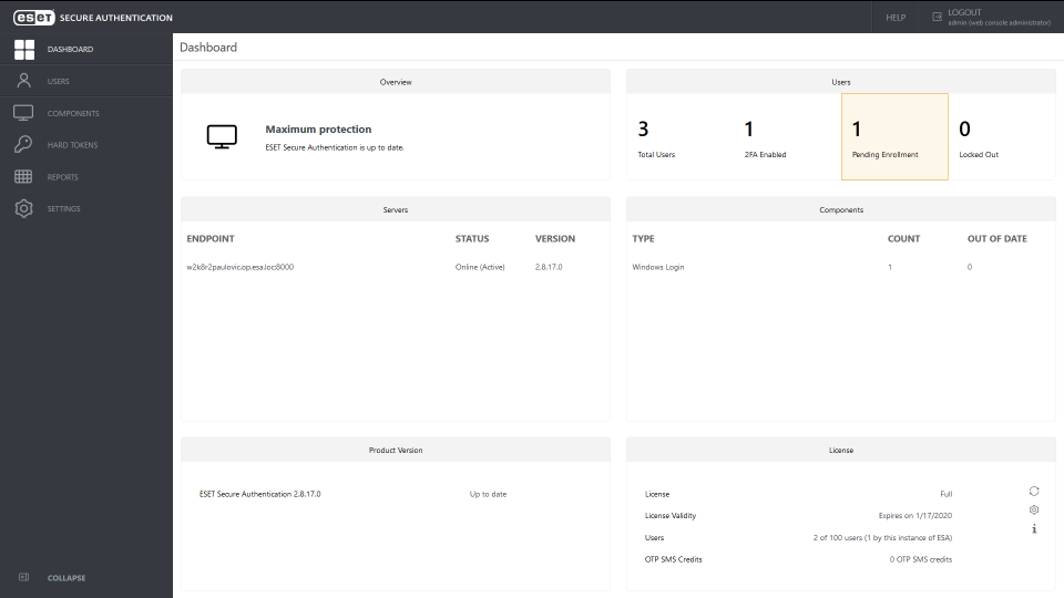 ESET Secure Authentication ПО