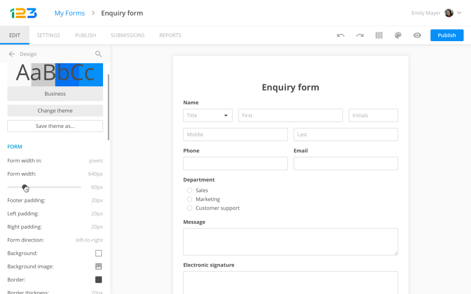 123FormBuilder подбор