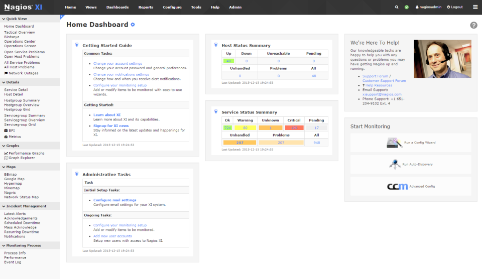 Nagios XI характеристики