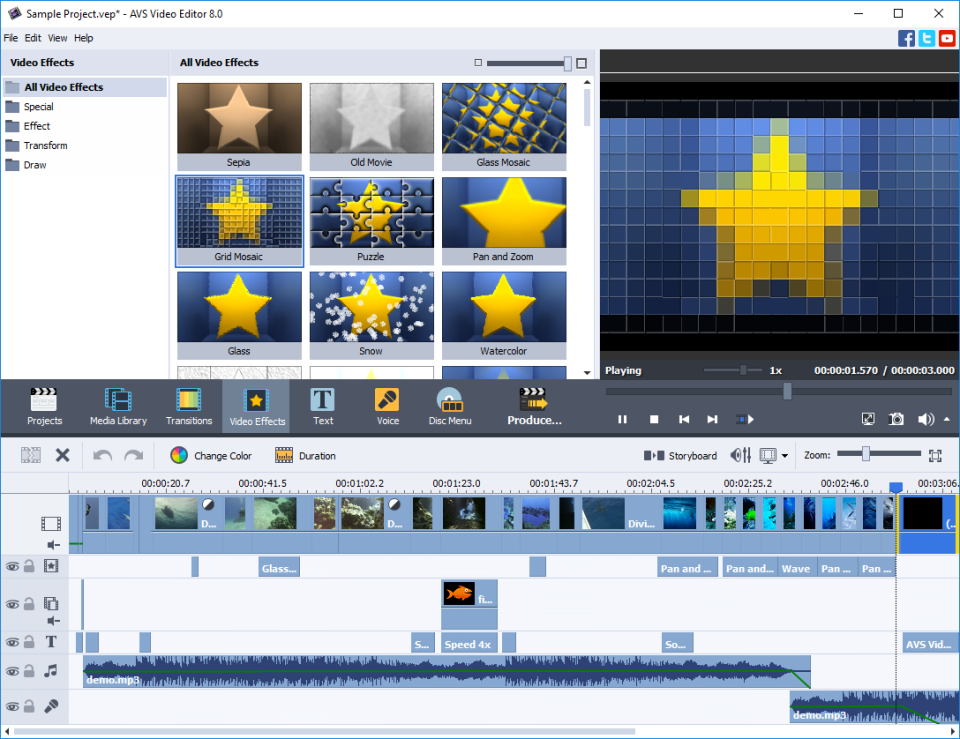 AVS Video Editor ПО