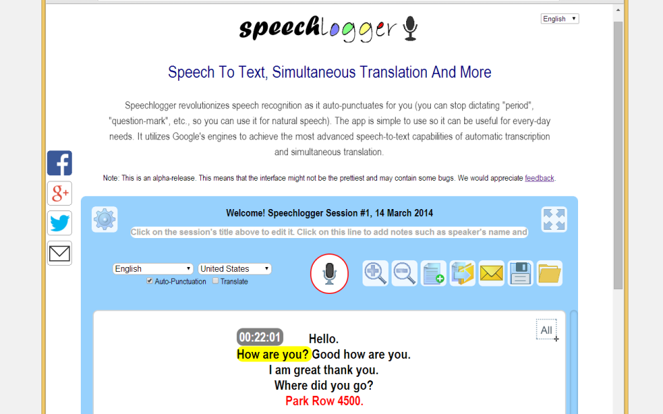 Speechlogger