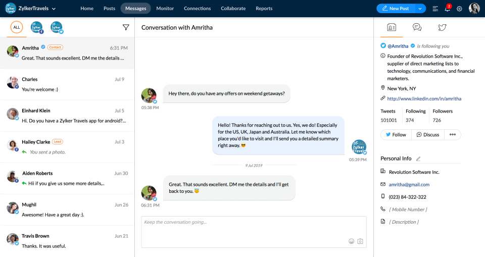 Zoho Social сравнение