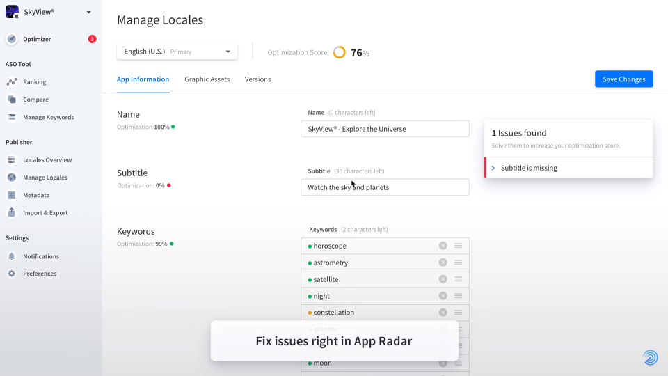 App Radar ПО