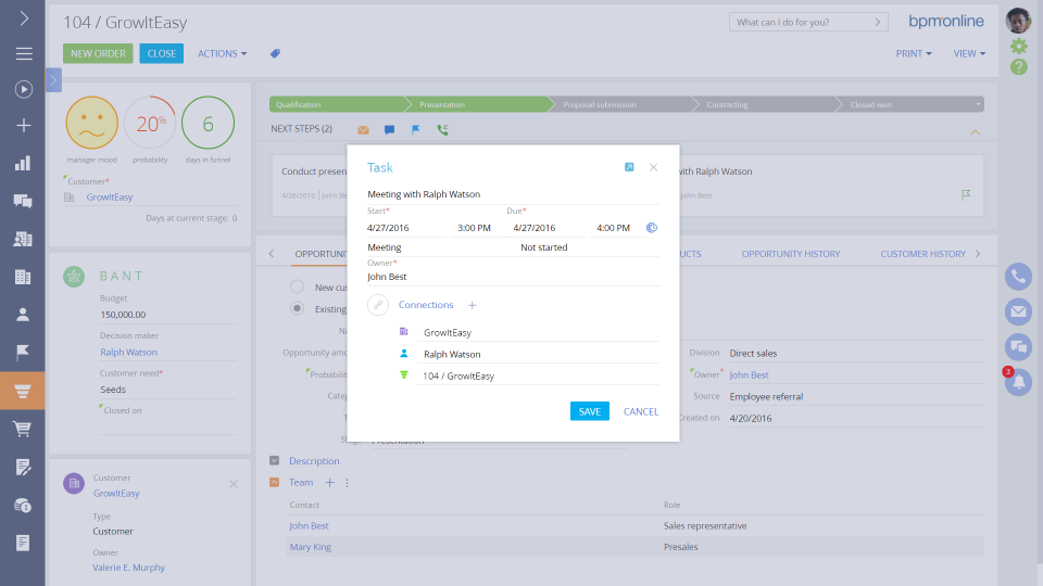 CRM Creatio подбор