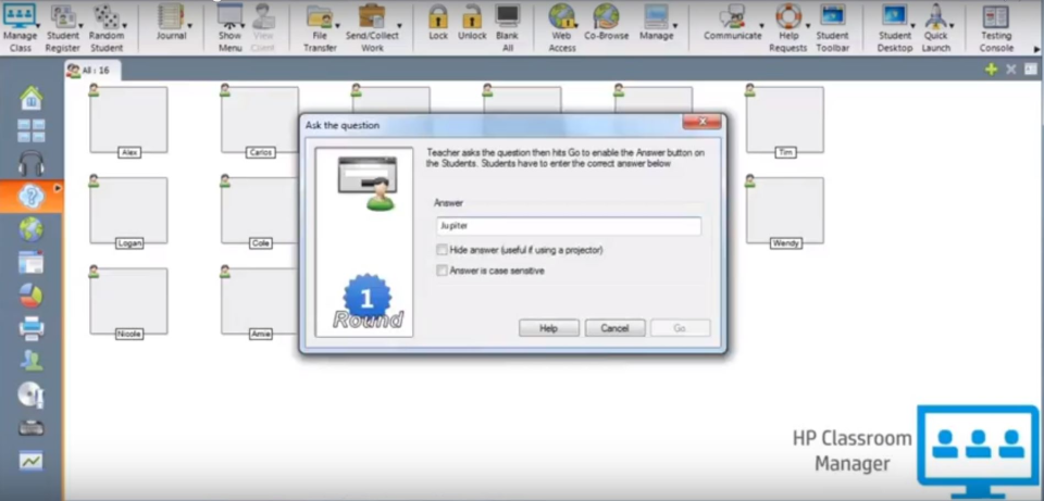 HP Classroom Manager ПО