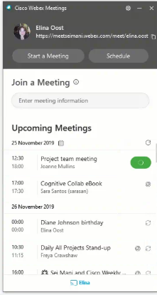 Webex характеристики