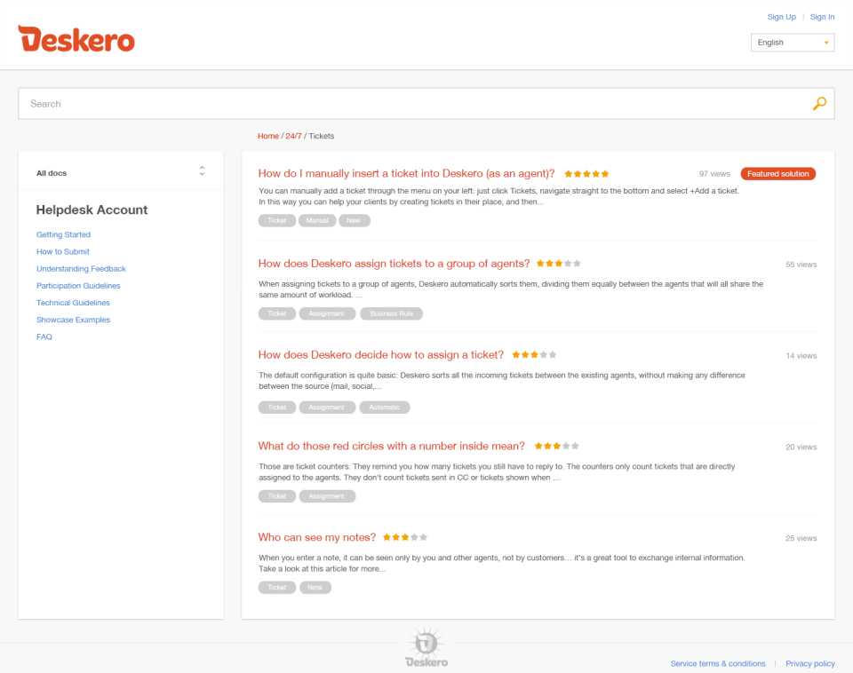 Deskero подбор