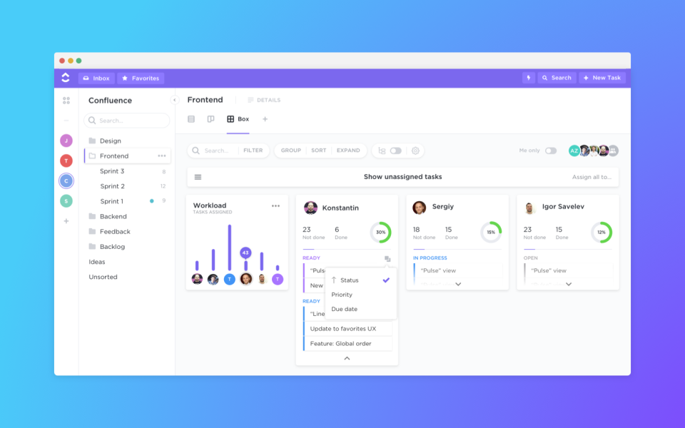 ClickUp характеристики