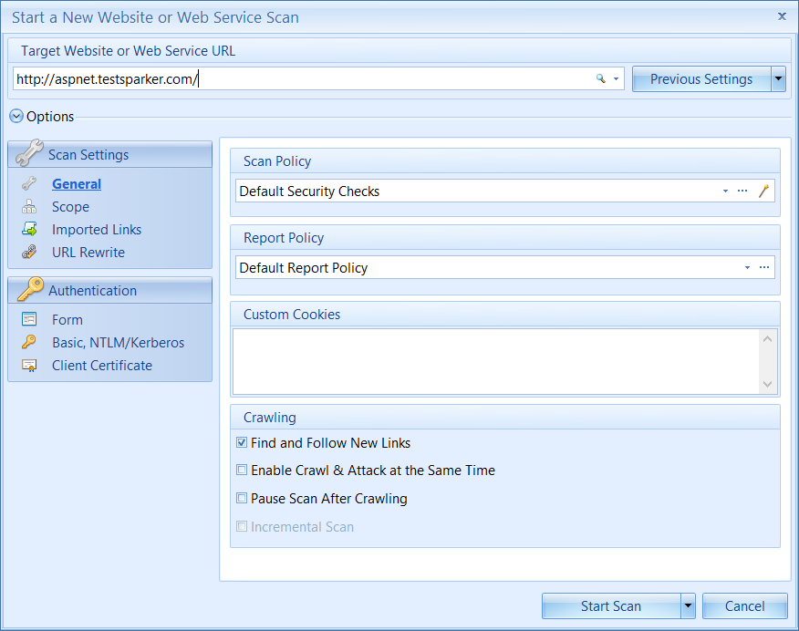 Netsparker Security Scanner характеристики