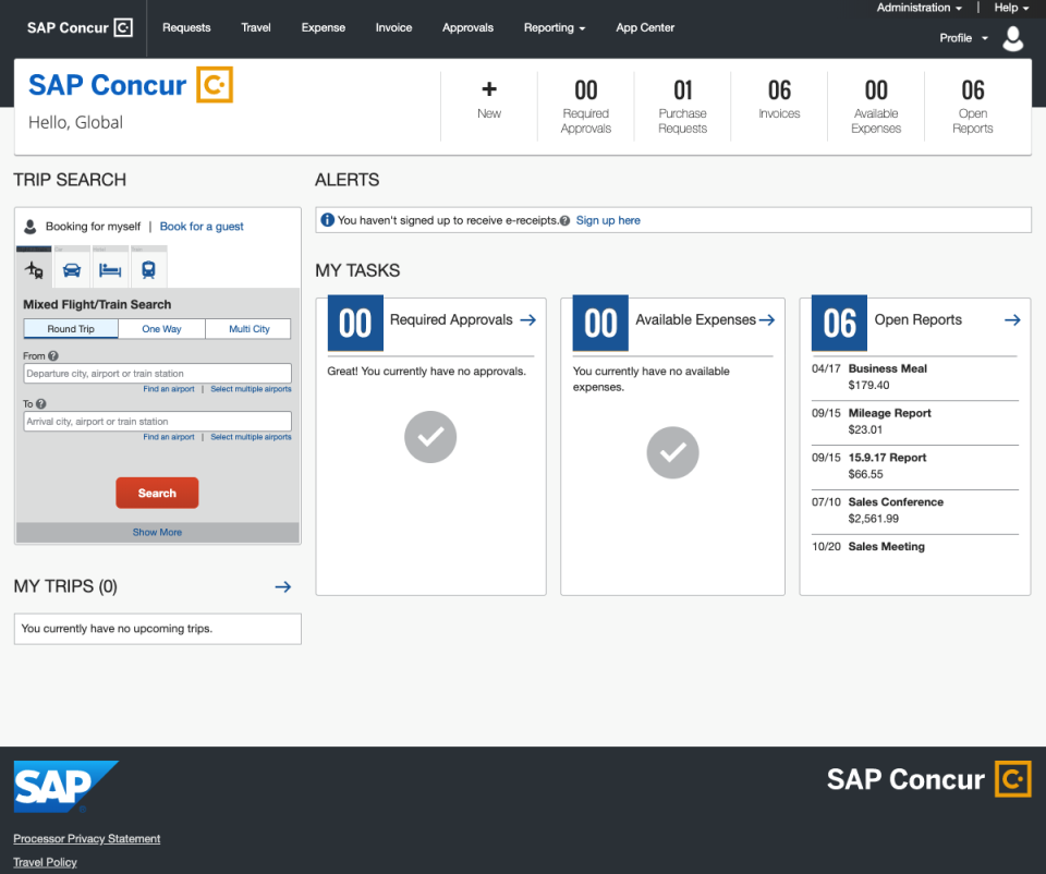 SAP Concur ПО