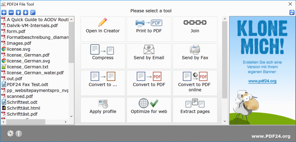 PDF24 Creator ПО