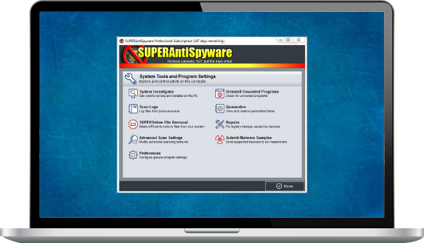 SUPERAntiSpyware характеристики