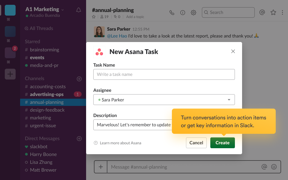 Slack подбор
