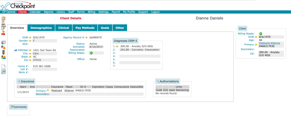Checkpoint EHR характеристики