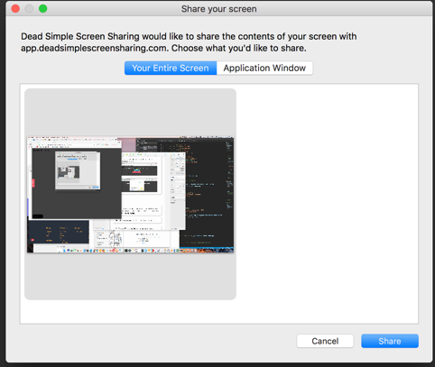 Dead Simple Screen Sharing программа