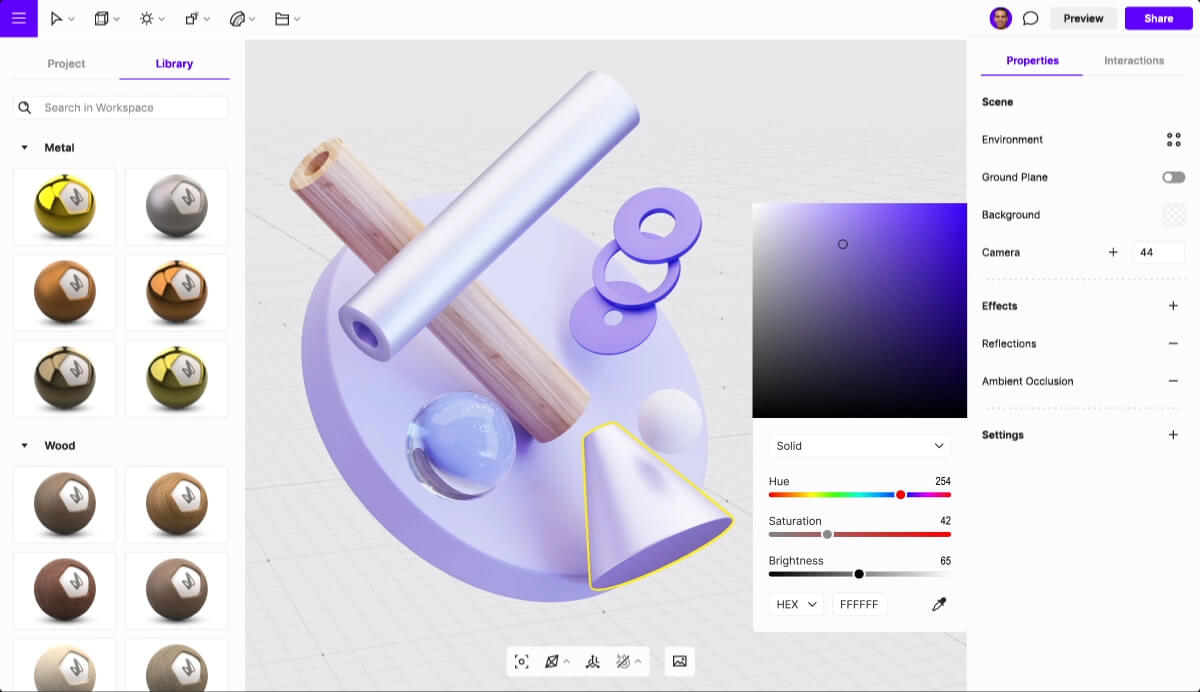 Vectary Web AR программа